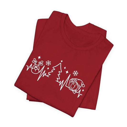 Christmas Heartbeat Short Sleeve Tee