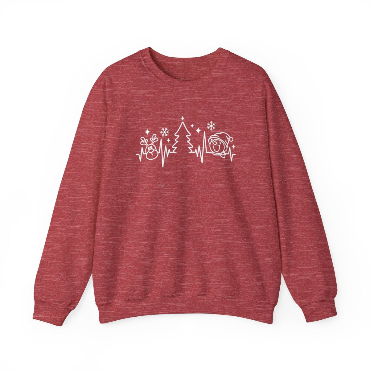 Christmas Heartbeat Long Sleeve Sweatshirt