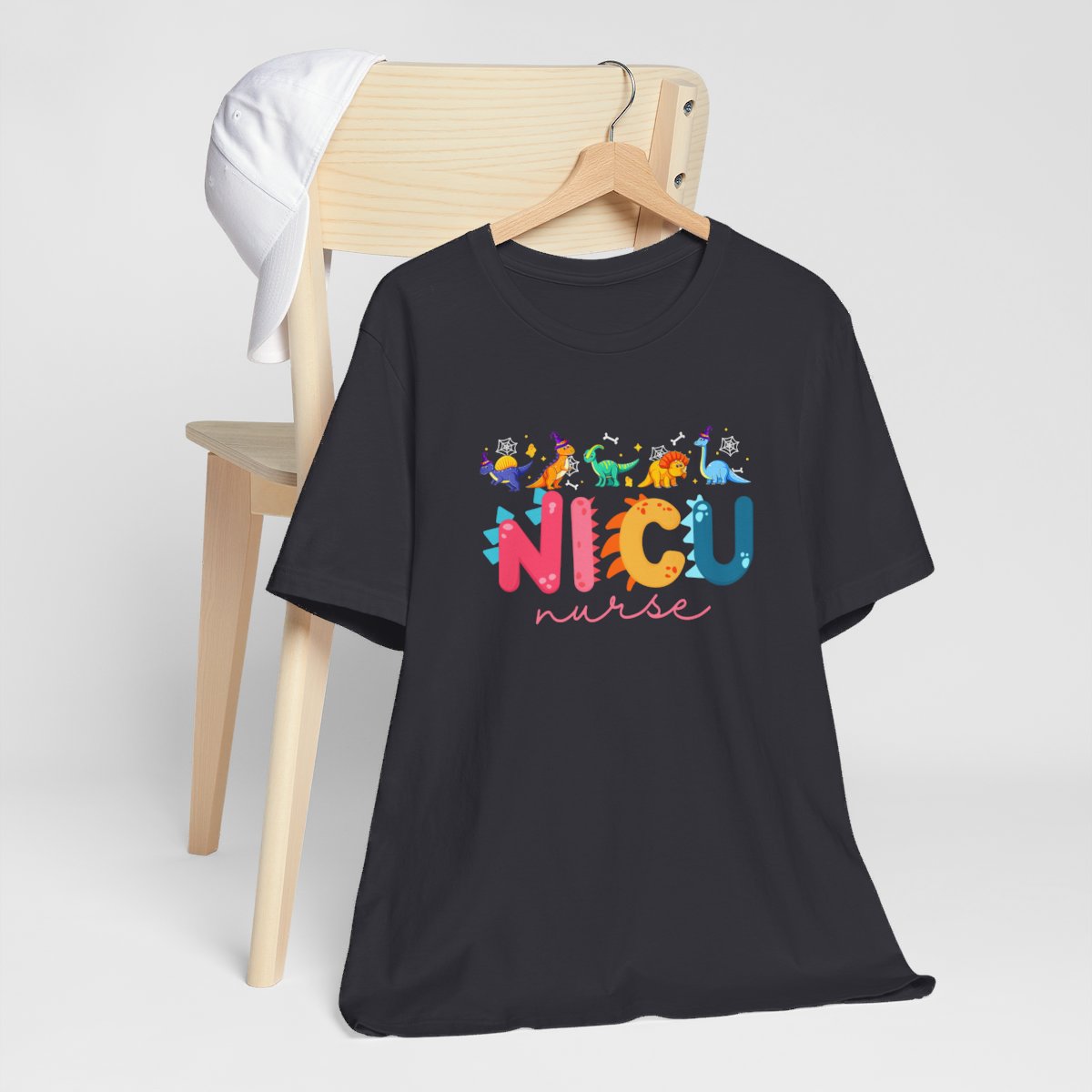 Dino Boo NICU Nurse Short Sleeve Tee