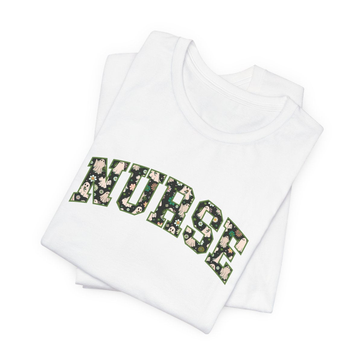 Halloween Nurse Green Short Sleeve Tee