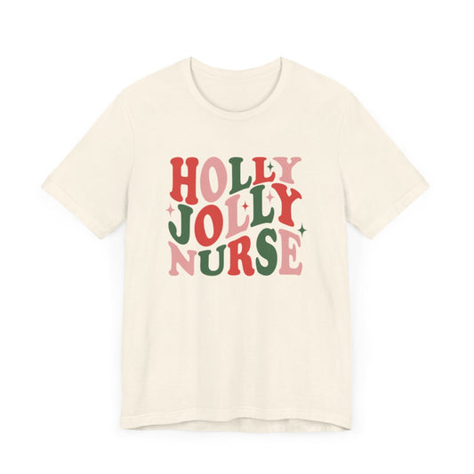 Holly Jolly Nurse Short Sleeve Tee