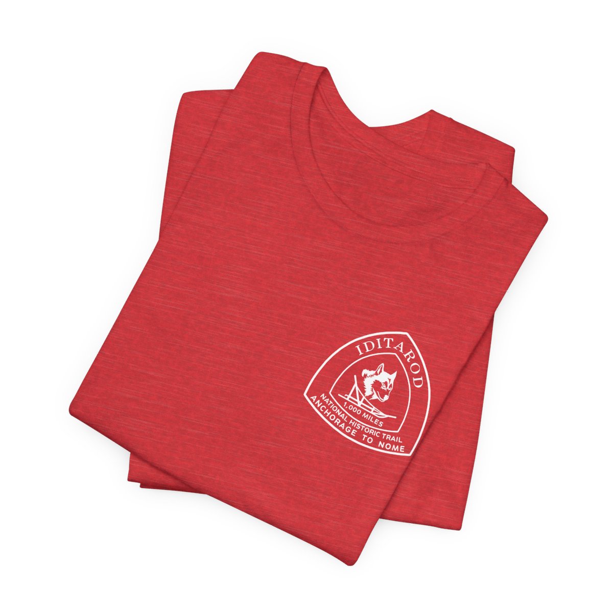 IDITAROD Alaska Trail Race Souvenir Tee in White Print