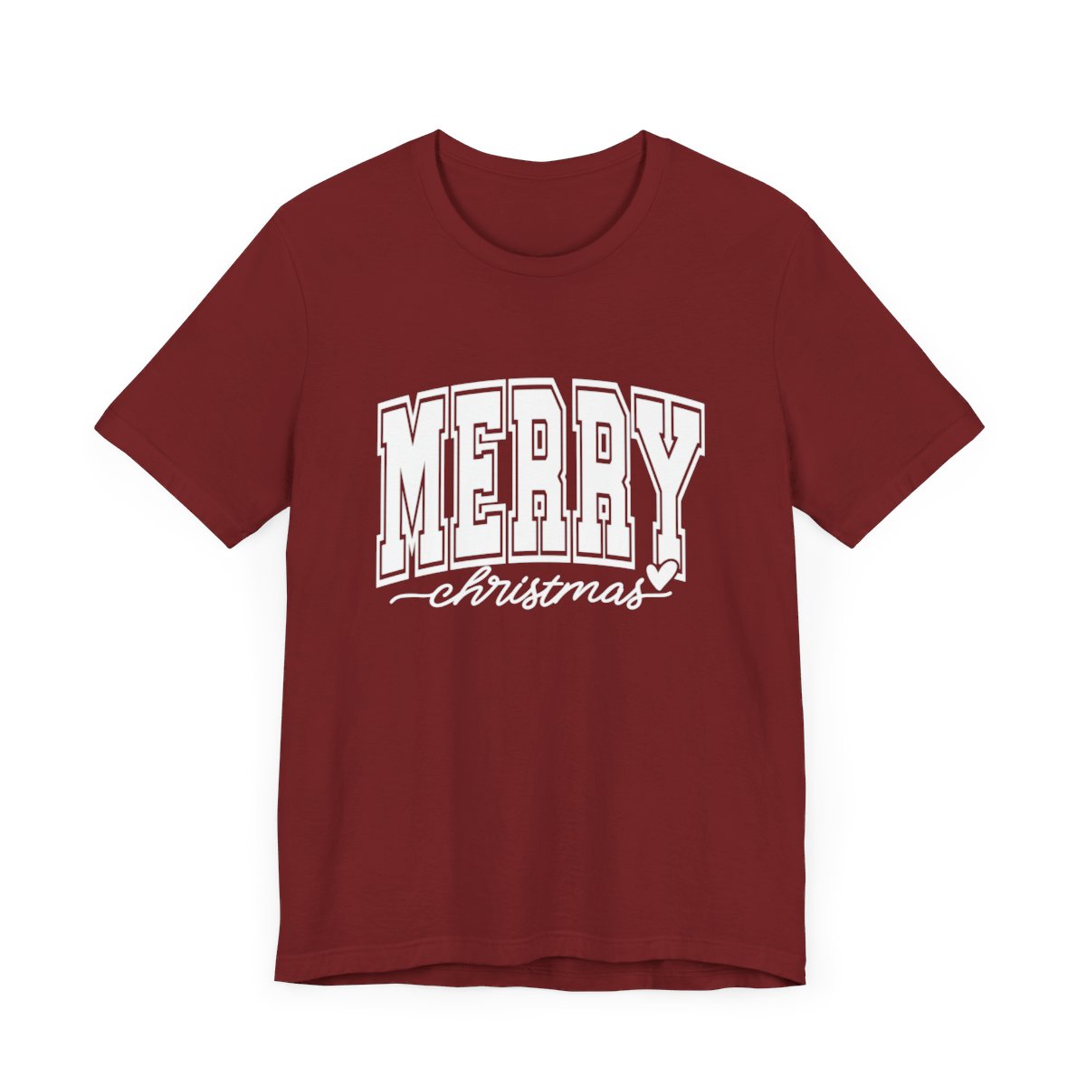 Merry Christmas Collegiate Short Sleeve Tee