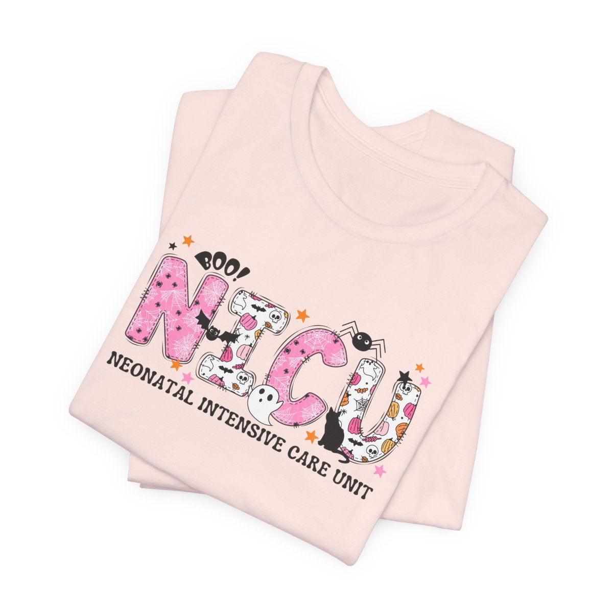 NICU Halloween Pattern Short Sleeve Tee