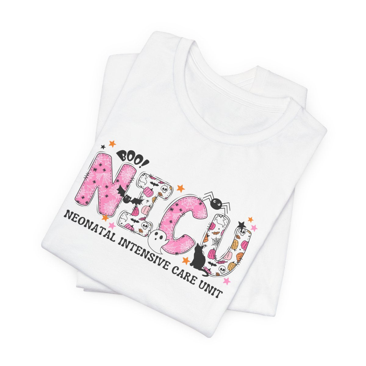 NICU Halloween Pattern Short Sleeve Tee