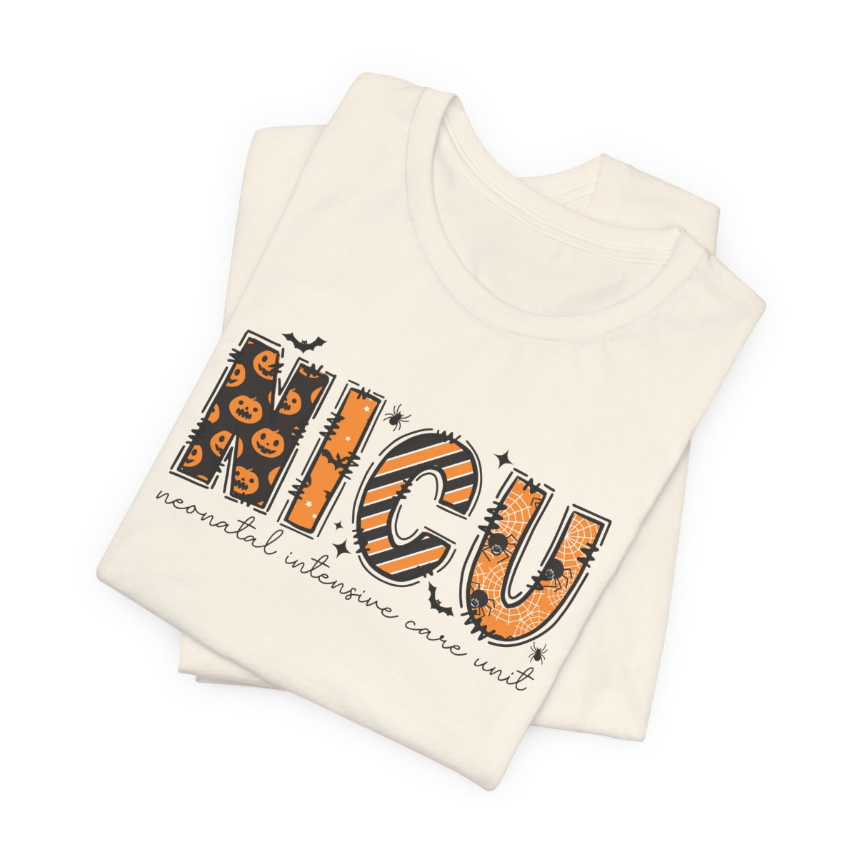 NICU Halloween Orange Short Sleeve Tee