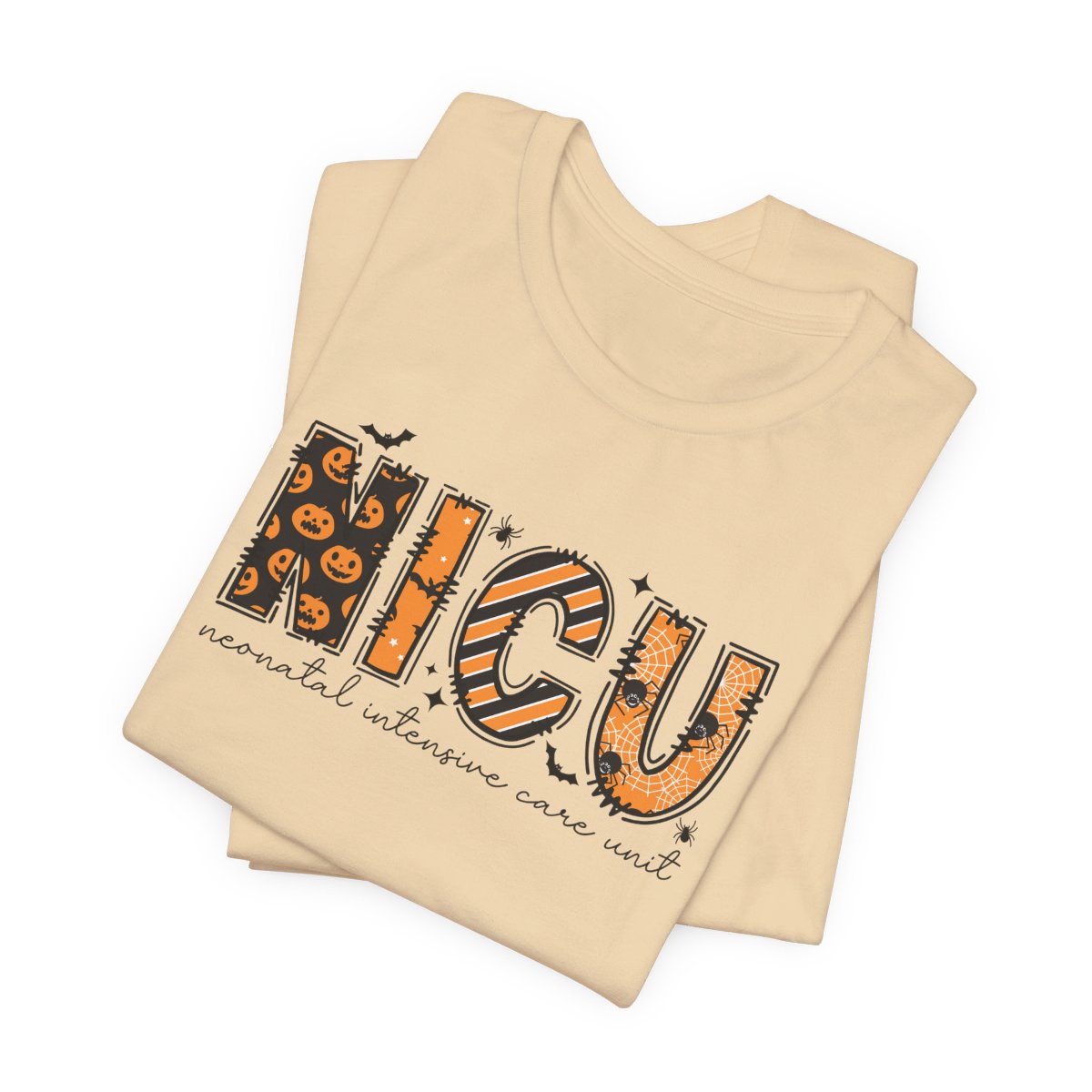 NICU Halloween Orange Short Sleeve Tee