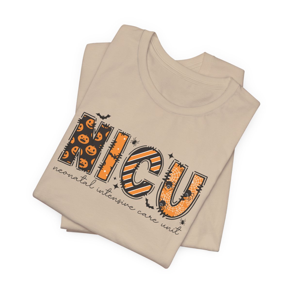 NICU Halloween Orange Short Sleeve Tee