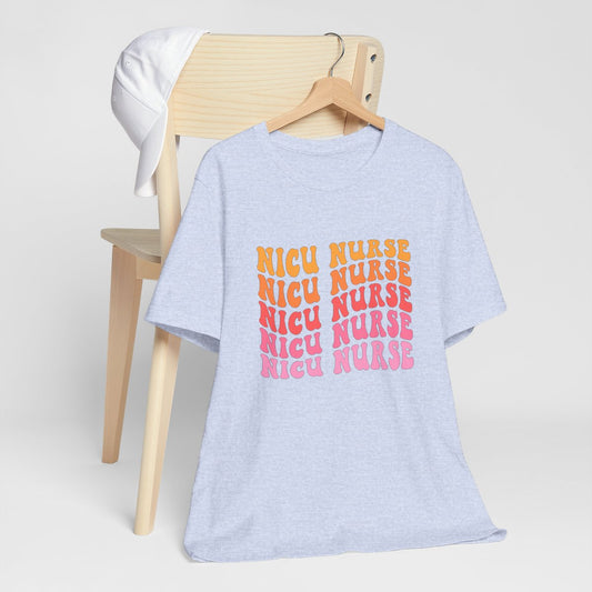 Retro NICU Nurse Wave Short Sleeve Tee