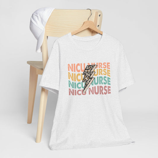 NICU Nurse Lightning Bolt Short Sleeve Tee