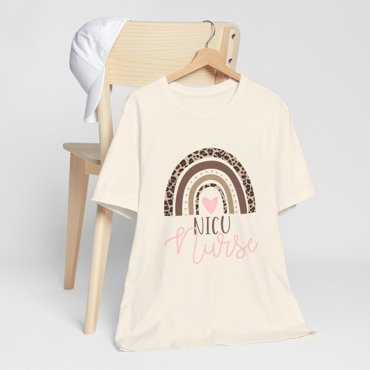 NICU Nurse Leopard Rainbow Short Sleeve Tee