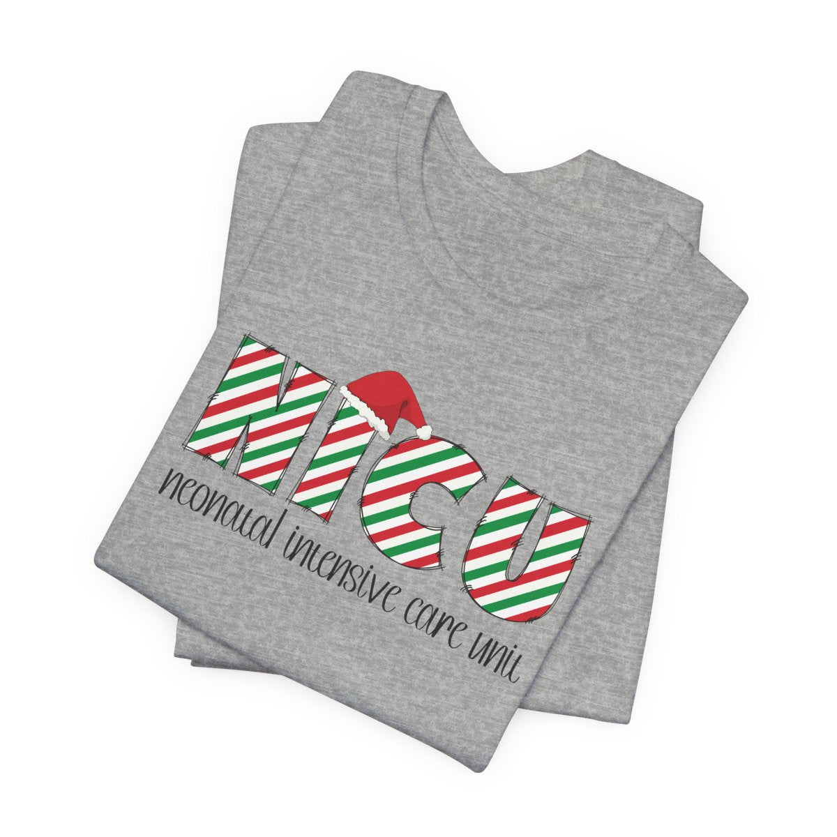 NICU Christmas with Stocking Hat Short Sleeve Tee