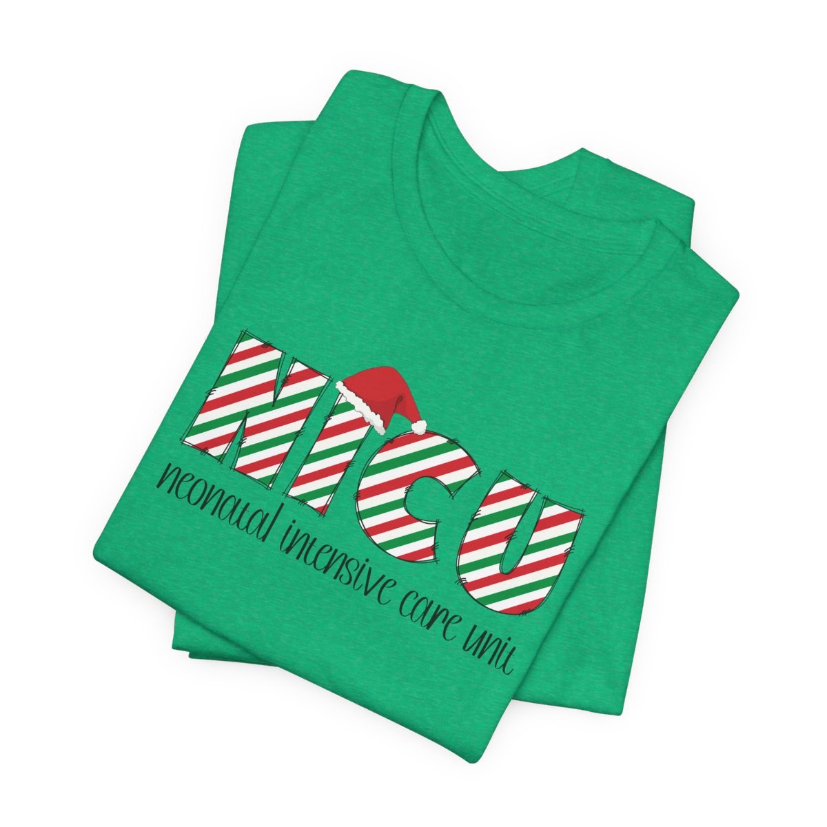NICU Christmas with Stocking Hat Short Sleeve Tee