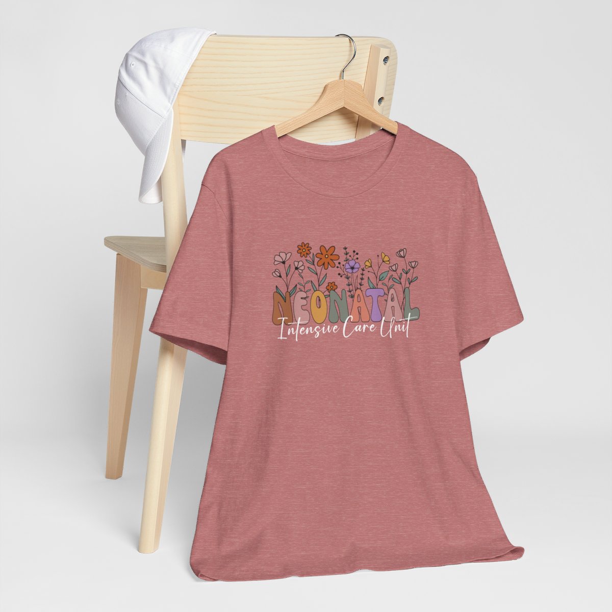 Neonatal Intensive Care Unit Retro Flower Short Sleeve Tee