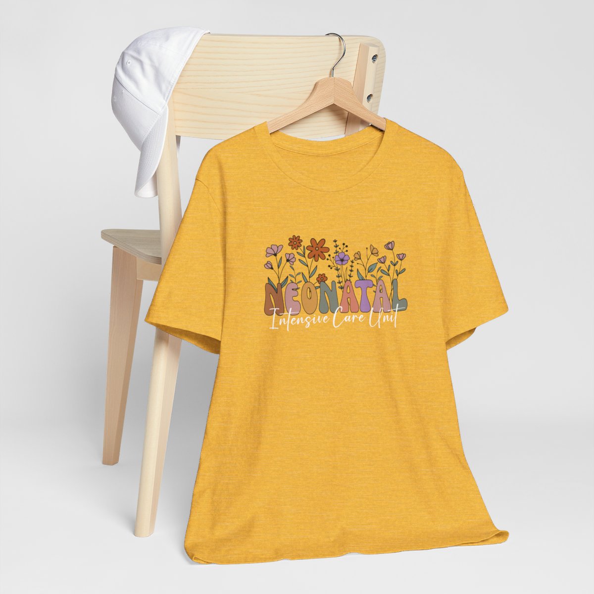 Neonatal Intensive Care Unit Retro Flower Short Sleeve Tee