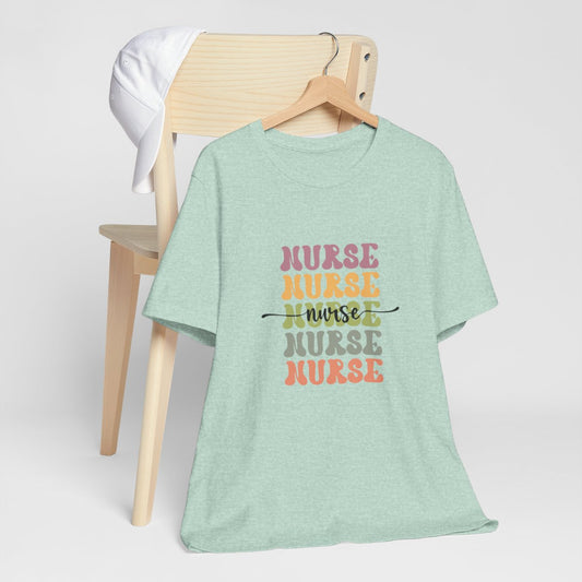 Nurse x5 with Script Short Sleeve Tee