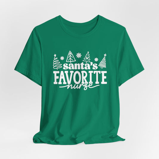 Santas Favorite Nurse Short Sleeve Tee