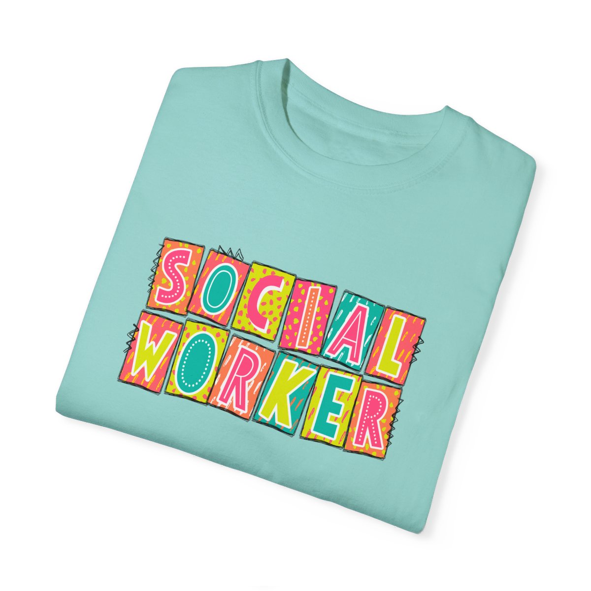 Social Worker Neon Blocks Short Sleeve Tee