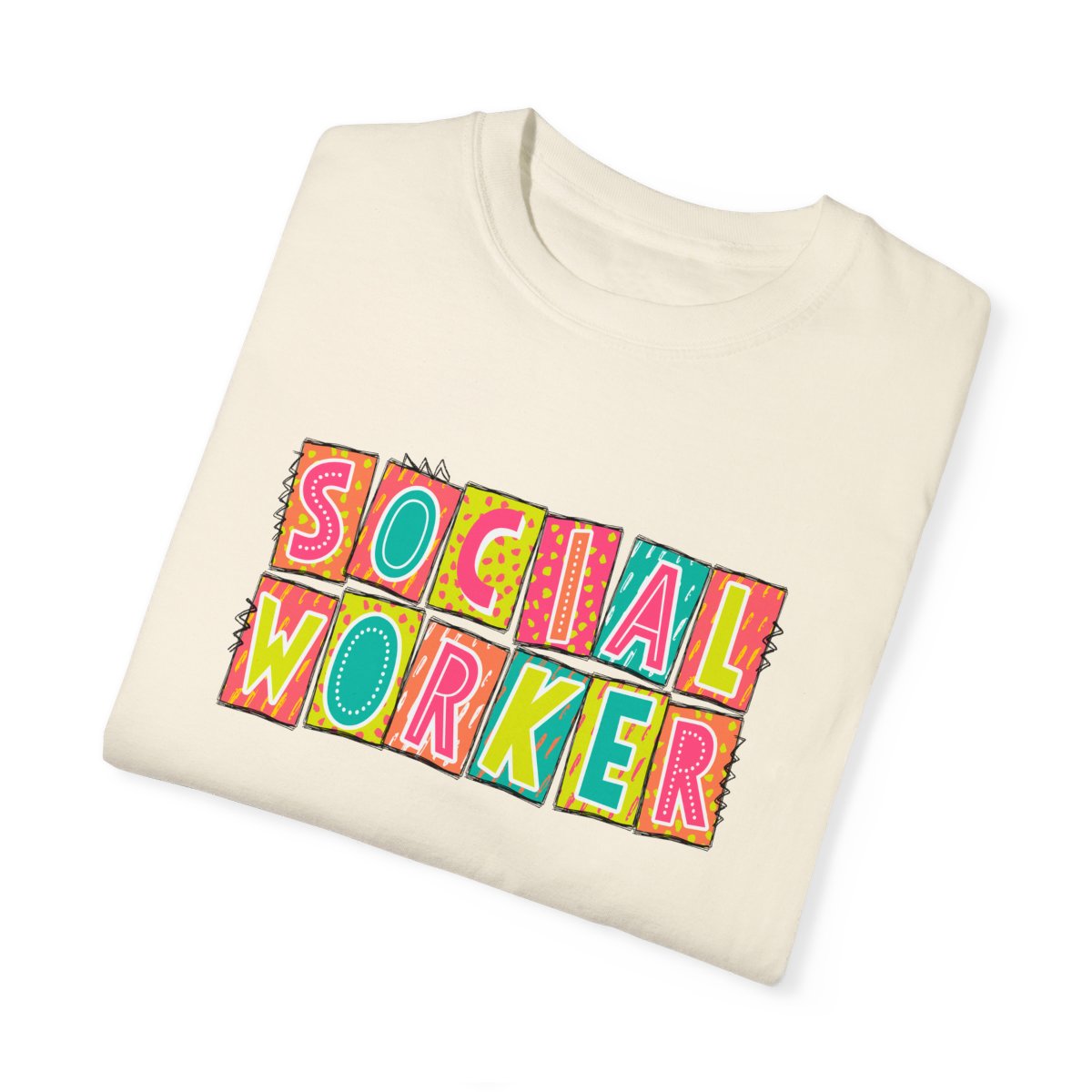 Social Worker Neon Blocks Short Sleeve Tee
