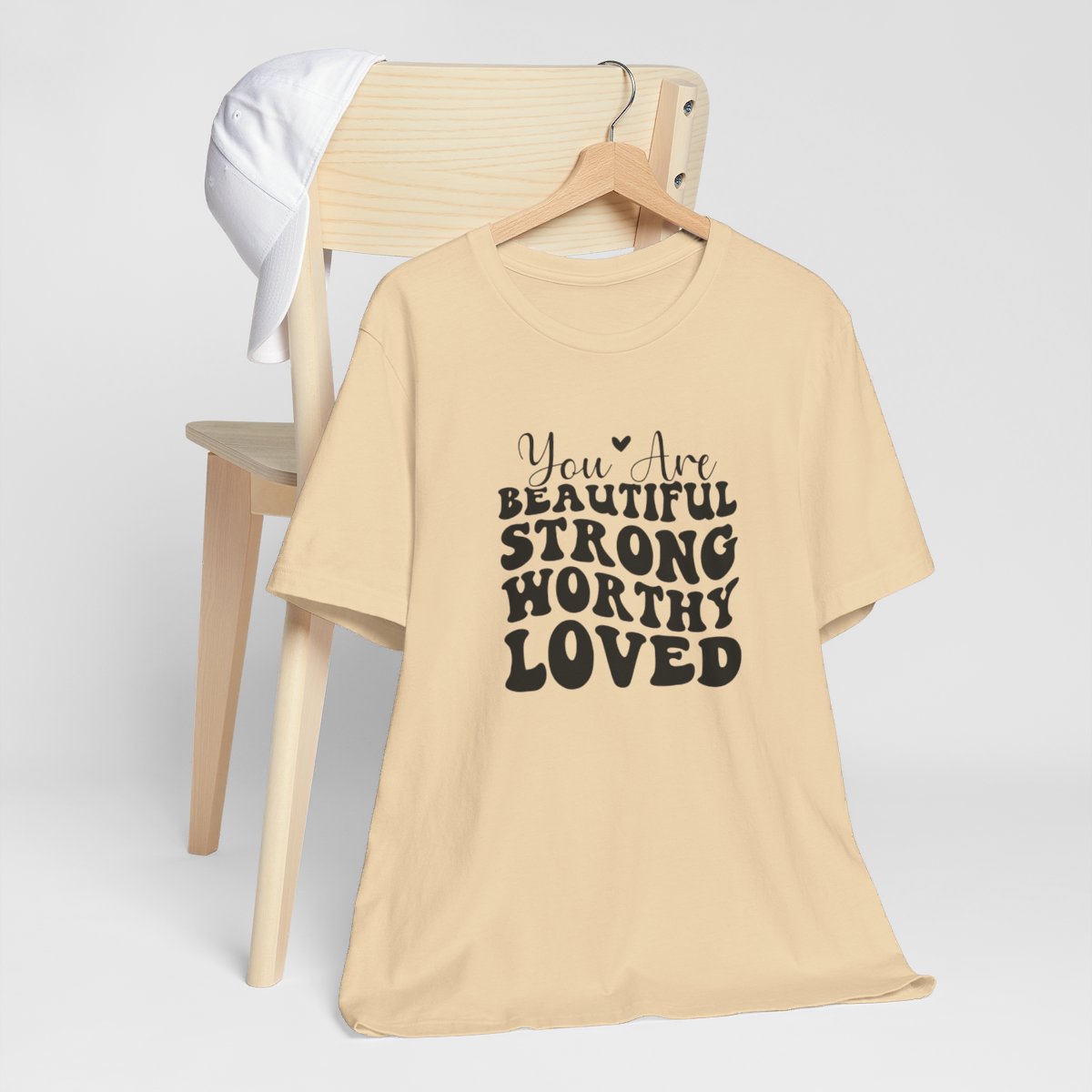 You Are Beautiful Strong Worth Loved Short Sleeve Tee