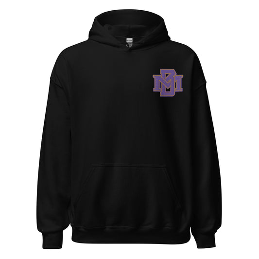 MB Purple and Gold Embroidered Hoodie